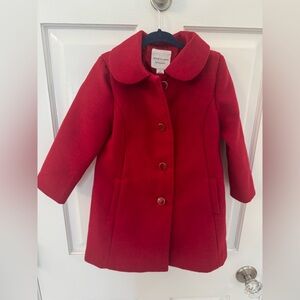 Janie and Jack The Bow Coat in holiday red size 2